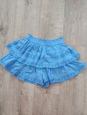Altar'd State Blue Tiered Ruffle Skort